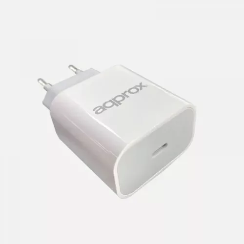 APPROX Telefontöltő - 1db USB-C, 5VDC/3A or 9VDC/2.22A or 12V/1.67A, Fehér