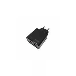 APPROX Telefontöltő - 2db USB2.0, 18W, QC3.0, Fekete