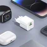 Conceptronic telefon töltő adapter+kábel - ALTHEA16W (USB-C+USB-A, 33W, 3in1 töltő kábel, fehér)