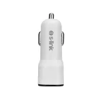 S-Link Autós töltő - SL-EC30M (2db USB, 5V/2.4A/3,4A, 17W, Micro usb, 100cm adat+töltőkábel, fehér)