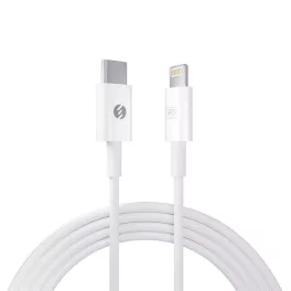   S-Link kábel - SL-C120 (2A, 20W, Gyorstöltés, Type-C to Lightning, adat+töltőkábel, fehér, 1m)