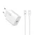 S-Link Hálózati töltő - SL-EC62TP (20W, QC4.0 Gyorstöltés,Type-C to Type-C, 100cm adat+töltőkábel, fehér)