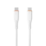 S-Link kábel - SW-C135 (3A, 60W, Gyorstöltés, Type-C to Type-C, adat+töltőkábel, 2m, fehér)