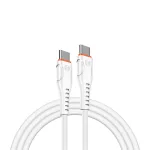 S-Link kábel - SW-C135 (3A, 60W, Gyorstöltés, Type-C to Type-C, adat+töltőkábel, 2m, fehér)