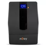 NJOY Szünetmentes 1500VA - Horus Plus 1500 (4 Schuko, line-interaktív, RJ45 védelem, USB, szoftver, LCD kijelző, fekete)