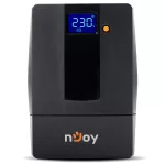 NJOY Szünetmentes  600VA - Horus Plus 600 (2 Schuko, line-interaktív, RJ11 védelem, USB, szoftver, LCD kijelző, fekete)