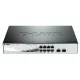 D-LINK Switch 8x1000Mbps(8xPOE) + 2xGigabit SFP Menedzselhető Rackes, DGS-1210-08P/E