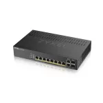 ZYXEL Switch 8x1000Mbps (8xPOE) + 2xGigabit kombó SFP+, Fémházas Menedzselhető (8GbE port), GS1920-8HPV2-EU0101F