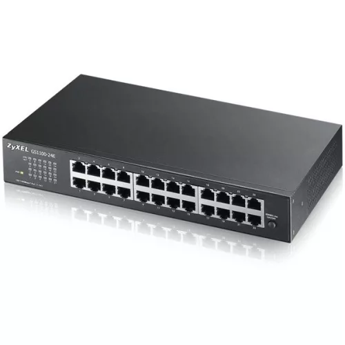 ZYXEL Switch 24x1000Mbps Fémházas Rackes, GS1100-24E-EU0104F