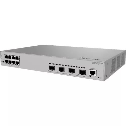 Huawei eKit Switch 8x1000Mbps (125W POE+) + 4x1000Mbps SFP, Layer2+ managed, Rackes/Asztali - S220-8P4S