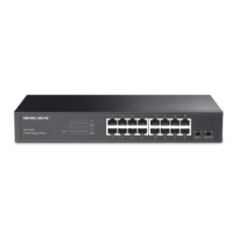   MERCUSYS Switch 16x1000Mbps, Fémházas Asztali Rackes, MS116GS