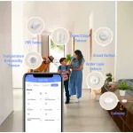 EZVIZ T51C okos hőmérséklet és páratartalom érzékelő,  1,8 kijelző, valós idejű megfigyelés, azonnali risztás,