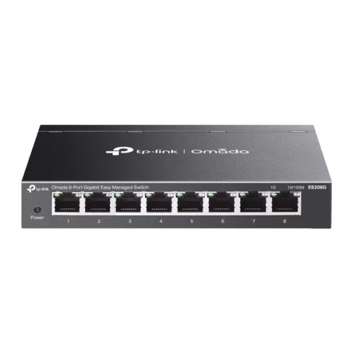 TP-LINK Switch 8x1000Mbps Fémházas Easy Smart (Omada), ES208G