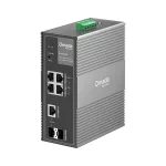TP-LINK Switch Ipari 3x1000Mbps(POE+) + 1x1000Mbps(POE++) + 1xSFP + 1xGigabit kombó SFP Fémházas, IES206GPP