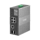 TP-LINK Switch Ipari 3x1000Mbps(POE+) + 1x1000Mbps(POE++) + 1xSFP + 1xGigabit kombó SFP Fémházas, IES206GPP