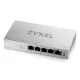 ZYXEL Switch 5x1000Mbps (4xPOE+), Fémházas Asztali, GS1200-5HPV3-EU0101F