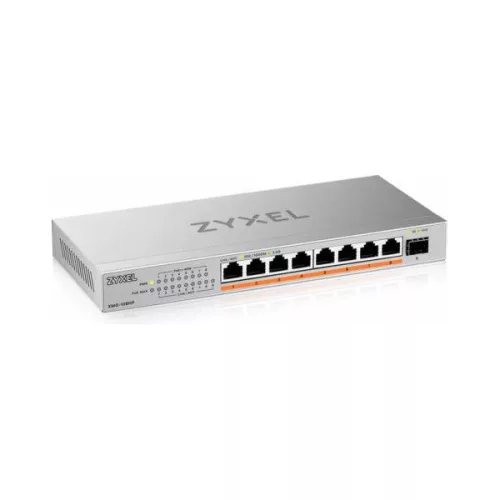 ZYXEL Switch 8x2.5Gbps(8xPOE++) + 1xSFP+  Fémházas Asztali, XMG-108HP-EU0101F