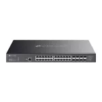 TP-LINK Switch 24x10Gbps(24x10G POE++) + 8x10G SFP+, Menedzselhető Rackes, SX3832MPP