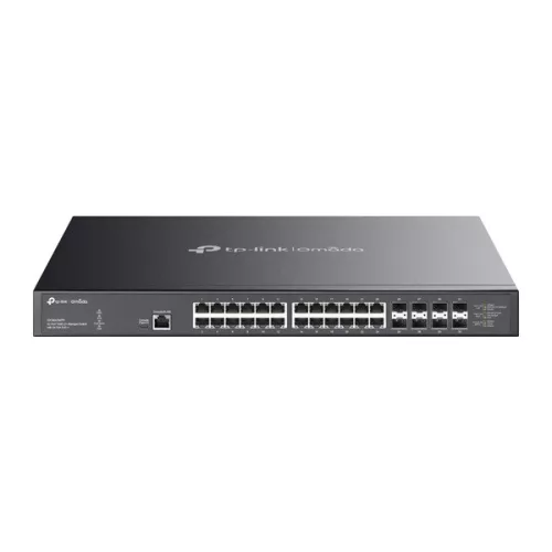 TP-LINK Switch 24x10Gbps(24x10G POE++) + 8x10G SFP+, Menedzselhető Rackes, SX3832MPP