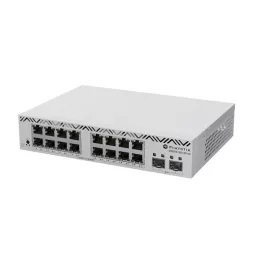   MIKROTIK Switch 16x1000Mbps + 2x10Gbps SFP+, Fémházas, Rackes, CSS318-16G-2S+IN