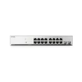   ZYXEL Switch 16x1000Mbps + 2xSFP, Fémházas, Menedzselhető, GS1915-18V2-EU0101F