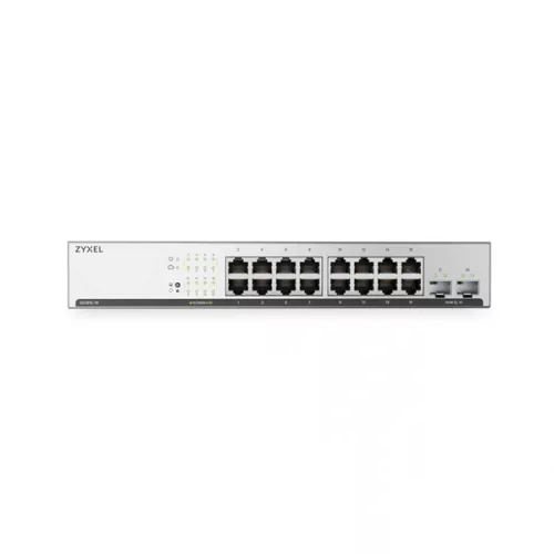 ZYXEL Switch 16x1000Mbps + 2xSFP, Fémházas, Menedzselhető, GS1915-18V2-EU0101F