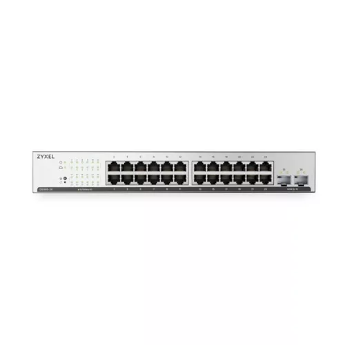 ZYXEL Switch 24x1000Mbps + 2xSFP, Fémházas, Menedzselhető, GS1915-26V2-EU0101F