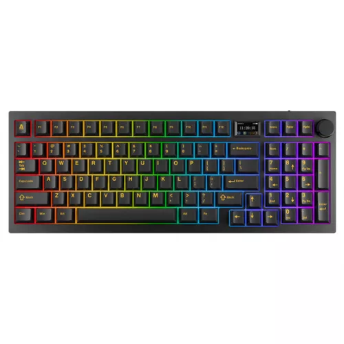 AVAX GM03 PRO 98% Gasket RGB tri-mode mechanikus billentyűzet AVAX EF Silent switch, magyar kiosztás