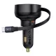 Baseus Enjoyment Pro autós gyorstöltő 60W, USB Type-A + USB Type-C automata behúzós kábel, fekete