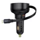Baseus Enjoyment Pro autós gyorstöltő 55W, USB Type-A + iPhone automata behúzós kábel, fekete