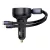 Baseus Enjoyment Pro autós gyorstöltő 60W, USB Type-C + USB Type-C/iPhone automata behúzós kábel, fekete