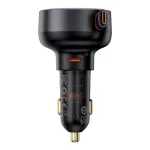 Baseus Enjoyment Pro autós gyorstöltő 60W, USB Type-C + USB Type-C automata behúzós kábel, fekete