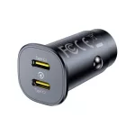 Baseus GoTrip autós gyorstöltő 30W, 2×USB Type-C, fekete