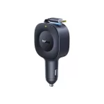 Baseus PrimeTrip VR2 autós gyorstöltő 30W, USB Type-C + USB Type-C automata behúzós kábel, fekete