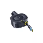 Baseus PrimeTrip VR2 autós gyorstöltő 30W, USB Type-C + USB Type-C automata behúzós kábel, fekete