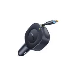 Baseus PrimeTrip VR2 autós gyorstöltő 30W, USB Type-C + USB Type-C automata behúzós kábel, fekete