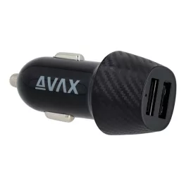 AVAX CC301B CARLY 2×USB-A 12W autós töltő, fekete