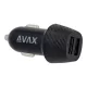 AVAX CC301B CARLY 2×USB-A 12W autós töltő, fekete