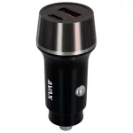 AVAX CC304B CARLY USB-C (PD3.0)+USB-A (QC) 38W autós töltő, fekete