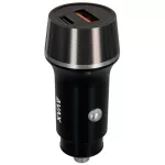 AVAX CC304B CARLY USB-C (PD3.0)+USB-A (QC) 38W autós töltő, fekete