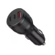 AVAX CC695 CARLY USB-C (PD 3.0) + USB-A (QC) 95W autós töltő, fekete