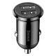 Baseus Grain Pro autóstöltő 24W, 2×USB Type-A, fekete