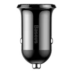 Baseus Grain Pro autóstöltő 24W, 2×USB Type-A, fekete
