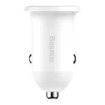 Baseus Grain Pro autóstöltő 24W, 2×USB Type-A, fehér