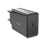 Baseus Speed Mini hálózati gyorstöltő 20W, USB Type-C, fekete