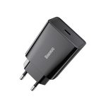 Baseus Speed Mini hálózati gyorstöltő 20W, USB Type-C, fekete