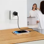 Baseus GaN5 Mini hálózati gyorstöltő 20W, USB Type-C, fekete