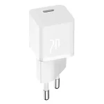 Baseus GaN5 Mini hálózati gyorstöltő 20W, USB Type-C, fehér