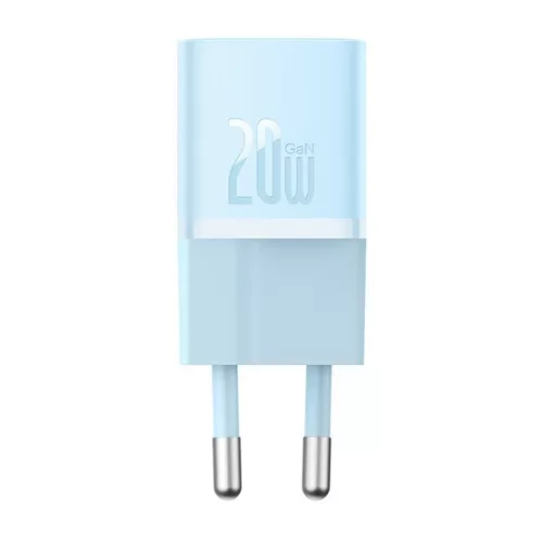 Baseus GaN5 Mini hálózati gyorstöltő 20W, USB Type-C, kék