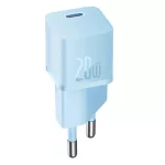 Baseus GaN5 Mini hálózati gyorstöltő 20W, USB Type-C, kék
